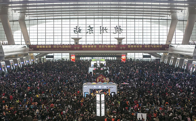 Image result for chinese new year train crowds